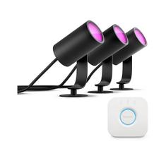 Philips - Rinkinys 3x LED taškiniai šviestuvai Hue LILY LED/8W/230V IP65 + Hue bridge