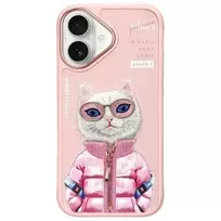 Nimmy phone case for iPhone 16 6.1, pink Cool AND Cute 2.0 Cat