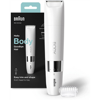 BRAUN Body BS1000 Mini Body Hair Trimmer (white/chrome)