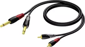 PROCAB CLA631/5 cable, 2x RCA (M) to 2x 6.3 mm mono jack (M) (5m)