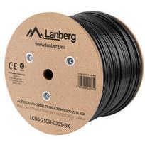 Lanberg kabelis UTP Cat.6 CU LCU6-21CU-0305-BK, 305 m, varis, juodas, U/UTP, LAN