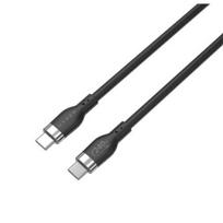 Hyper 1M Silikono 240W USB-C Įkrovimo Kabelis HJ4001BKGL, 1m, 240W, EPR, PD 3.1, 480Mbps, nesusipynęs