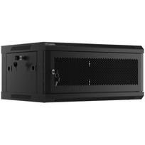 Lanberg pakabinamas spinta WF01-6404-23B, 600mm, 4U, 290,1x600x450mm, juoda, perforuotos durys, 2 ventiliacijos angos