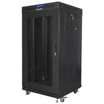 Lanberg Laisvai stovintis kabinetas 19 colių 22U 600x600, FF01-6622-23BL, 1239x600x600mm, 1200kg, perforuoti durys, LCD ekranas
