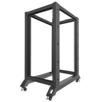Lanberg Open rack 22U OR01-6022-B, 1229x600x1000mm, 600kg, 4 vertikalios bėgiai, stovas, M6 varžtai, ratai su stabdžiu