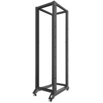 Lanberg Open rack 42U OR01-6042-B, 2118x600x1000mm, 600kg, 39.5kg, 4 vertikalios bėgelės, stovas, M6 varžtai, ratai su stabdžiu