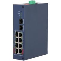 Dahua valdomas jungiklis CHS4210-8GT-110, 8xRJ-45 Gigabit, 20Gbit/s, PoE, IP30, DIN bėgiai, 48-57 V