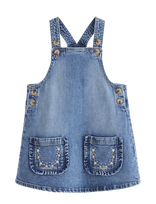Lindex - Bib Dress In Denim - Laisvalaikio suknelė be rankovių - Mėlyna