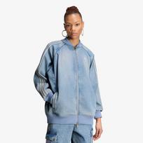 adidas SST Oversized Denim Tracktop Worn Blue Denim - Dydis S (KQ6473 Striukės)