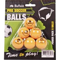Stalo futbolo kamuoliukų rinkinys Buffalo Pro, geltona, 6 vnt.