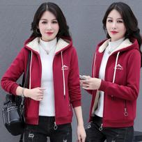 Thickened Hooded Sweatshirt Jacket Women's Autumn Winter Fashionable Casual Open Cardigan Warm XXXL