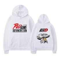 Anime Drift AE86 Initial D Graphic Hoodie Laisvalaikio Goth Vyrai Moterys Megztinis Fleece Oversized Poros Gatvės Drabužiai Hoodies S