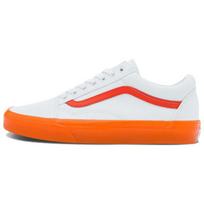 Vans Old Skool Casual Low Top Skate Shoes Small Orange Side Stripe Unisex 'White' Vans VN0000SBZ34 35