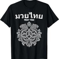 Sak Yant Muay Thai MMA Tattoo Twin Tiger Martial Art Boxing T-Shirt S juoda