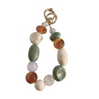 Retro Colorful Beaded Bracelet Phone Strap Charm Chain Knot Cellphone Lanyard Trendy Keychain Bag Pendant for Women 1