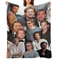 Brad Pitt nuotraukų koliažas pledas sunkus miegui sofoms cosplay anime poliariniai pledai 30x40in