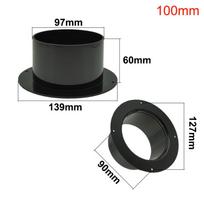 Round Wall Flange Connector ABS Vent Pipe Adapter Ventilation Pipe Joint  Ventilation Pipe 100mm