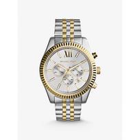 Michael Kors Negabaritinis Lexington dviejų spalvų laikrodis MK8344 sidabras