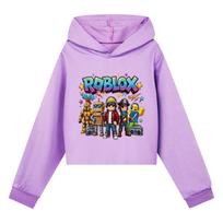 5574 Fashion Outdoor Children Girls Roblox Printed Casual Long Sleeves Hoodies 110cm violetinė