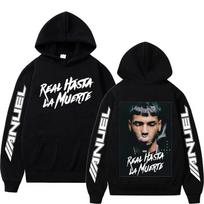 Long Sleeve clothes Rapper Anuel Pullover Real Hasta La Muerte print Autumn fleece hoodie Regular Fashion Streetwear S