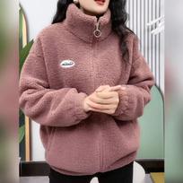 2025 Winter Plus Size Velvet Lambswool Casual Jacket for Middle-aged Women XL