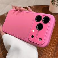 Transform into an iPhone 17 Pro Max case: large window, liquid silicone, skin-like feel, compatible with Apple 16, 15. iPhone 16 rožinė raudona spalva