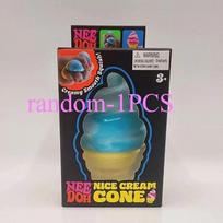 Creamy Squishy Ice Cream Cone Fidget Toy Soft Slow Rising Stress Reliever for Family Play Sensory Training Birthday Present