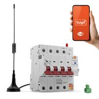 3 fazių saugiklis Wifi grandinės pertraukiklis 4P Tuya 63A 6Kv Energijos matavimo antena