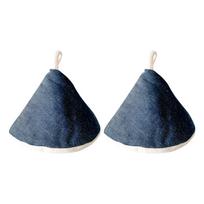 2PCS Washable Mini Pot Hat Cotton Insulated Heat Gloves Anti-Scalding Pot Hat  Enamel Pot 2PCS