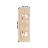 Solid Wood Carved Appliques Gold Finish Decorative Trim for Furniture Renovation Projects 18X5.7X1CM