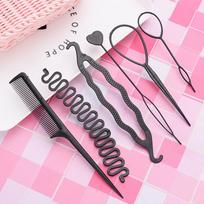 6 vnt./rinkinys Vaikų garbanojimo priemonė Plaukų pynimo priežiūra Spiralinis sukimas Plaukų formavimo įrankiai ons size pink