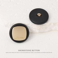 5pcs Resin Metal Double-Spell Black Pearlescent White Button Fashion Coat Trench Coat Buttons Suit Jacket Sweater Buttons 17mm Gold + White