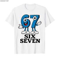 67 Six Seven 6-7 - Funny Italian Brainrot Kids Gaming Meme T-shirt For Men Women 100% Cotton T Shirts Short Sleeve Tops 0925-1 L black