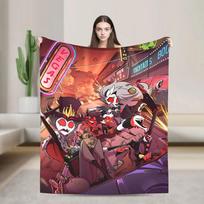 Helluva Boss Black Comedy Plush Throw Blanket Anime Funny for Bed Sofa Couch xcm Bedspreads Home Textile 125x100cm-50x40in s