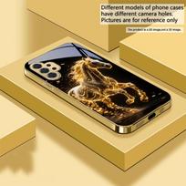 Golden Dragon Totem For Samsung A 31 32 A33 A34 35 14 A15 13 16 25 26 50 52 53 54 55 56 70 71 72 73 Golden glass phone case Galaxy A21s