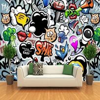 3D Rankomis Dažyti Grafiti Sienų Freskos Menas Kūrybiškumas Nuotraukų Tapetai Vaikų Kambariui Freskos 200 cm(W) x 140 cm(H)