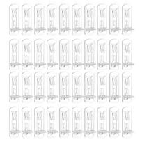 Clear Locking Shelf Clip 40Pcs Plastic Cabinet Shelf Support Pegs for Kitchen Bookcases Shelving Easy Installation 1