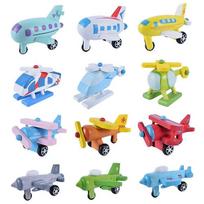 12PCS Wooden Children Mini Plane Toy Premium Airplane Toy Lovely Airplane Toy