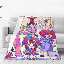 Anime The Amazing Digital Circus Blankets Fleece Spring Autumn Multi-function Ultra-Soft Throw Blanket for Sofa Travel Bedspread 100x150cm