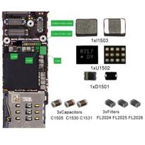 Apšvietimo remonto dalys IC ritė diodas + filtrai Pilnas rinkinys, skirtas iPhone 5G/5S/6S/6 black