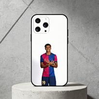L-Lamine Yamal telefono dėklas, skirtas iPhone 17,16,15,14,13,12,11 Plus,Pro Max,SE4, minkšto silikono, juodas dangtelis iPhone16e white