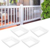 4PCS Decorative PVC Post Skirt White Deck Column Cover Baluster Post Base Cover  Porch