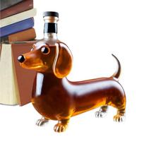 Transparent Glass Liquor Bottle Dachshund Dog Shape Decorative Bottle Dachshund Dog Whiskey Bottle Wine Container Decanter CN