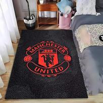 Manchester United Logo Carpet Black Red Home Decor Football Fans Gift  Suitable for use as an anti-slip for living room bedroom sofas 40x60cm( 15x23in ) black