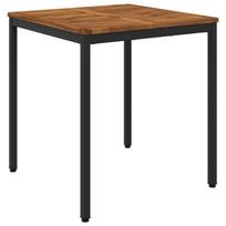 Sodo vakarienės stalas Natūrali ir juoda 70 x 68,5 x 75 cm