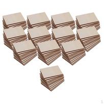 120 stačiakampių medinių ruošinių ženklų rinkinys, DIY medžiagos beige
