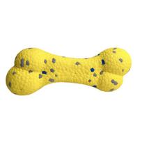 New Teething Stick, Tooth-cleaning Dog Toy, Biting Interactive Floating Training Pet Dog Toy Bone Large geltona