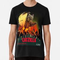 Funny Cat  Catzilla  T-Shirt S-5XL Best T-Shirt L