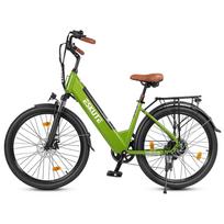 Elektrinis dviratis ESKUTE 250W Variklis 36V 13AH Miesto Komutuotojas Elektrinis Dviratis Didžiausias Greitis 25Km/h 7 Greičiai Keliamoji Galia 120Kg 26  Padanga C100 Plus No Accelerator žalia