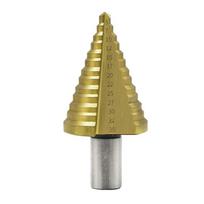 Step Drill Bit Straight Grooves Titaniums Coated Wood Metal Hole Cutter 13 Steps Multiple Hole Cone Drill Bits 5-35mm